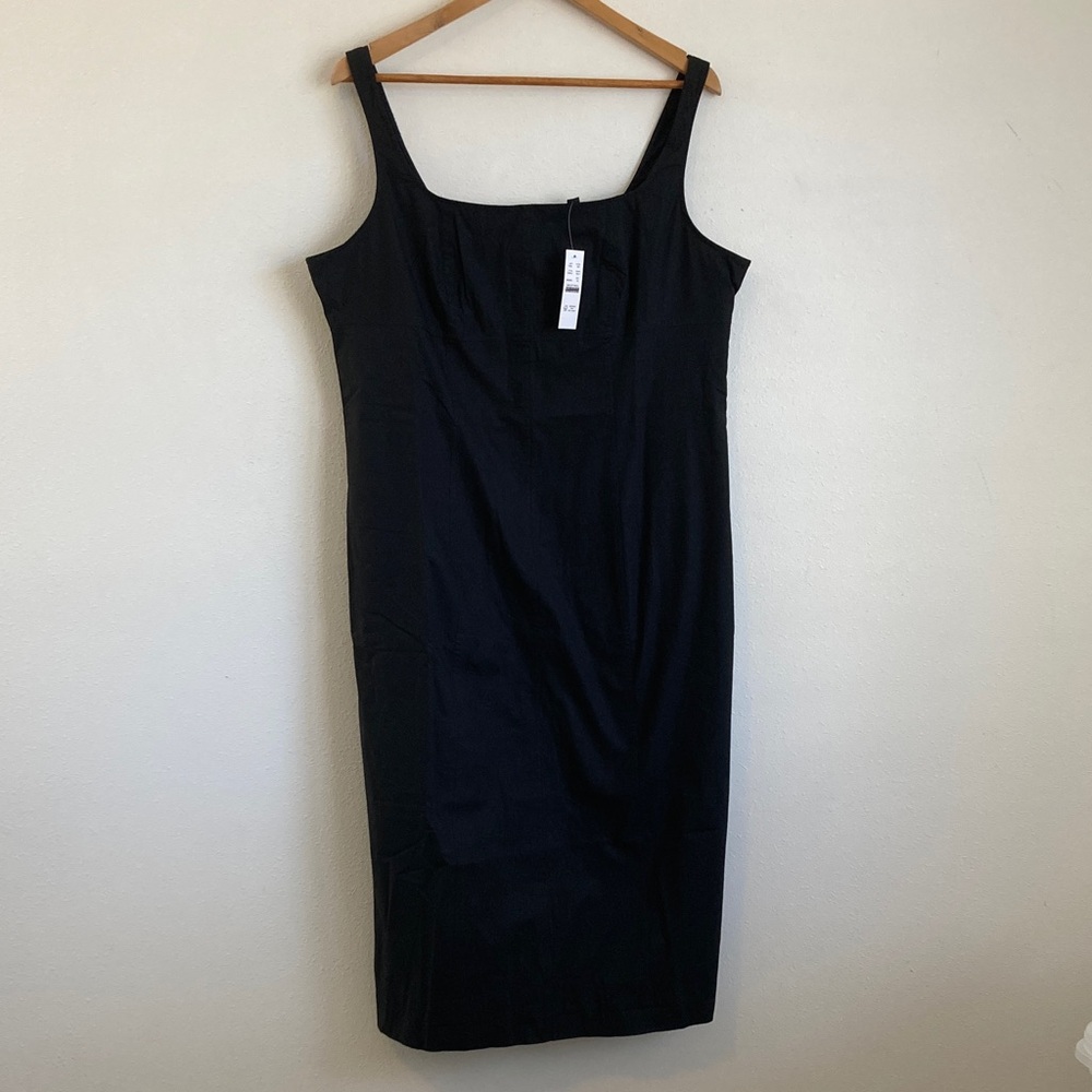 J. Crew Black Midi Dress